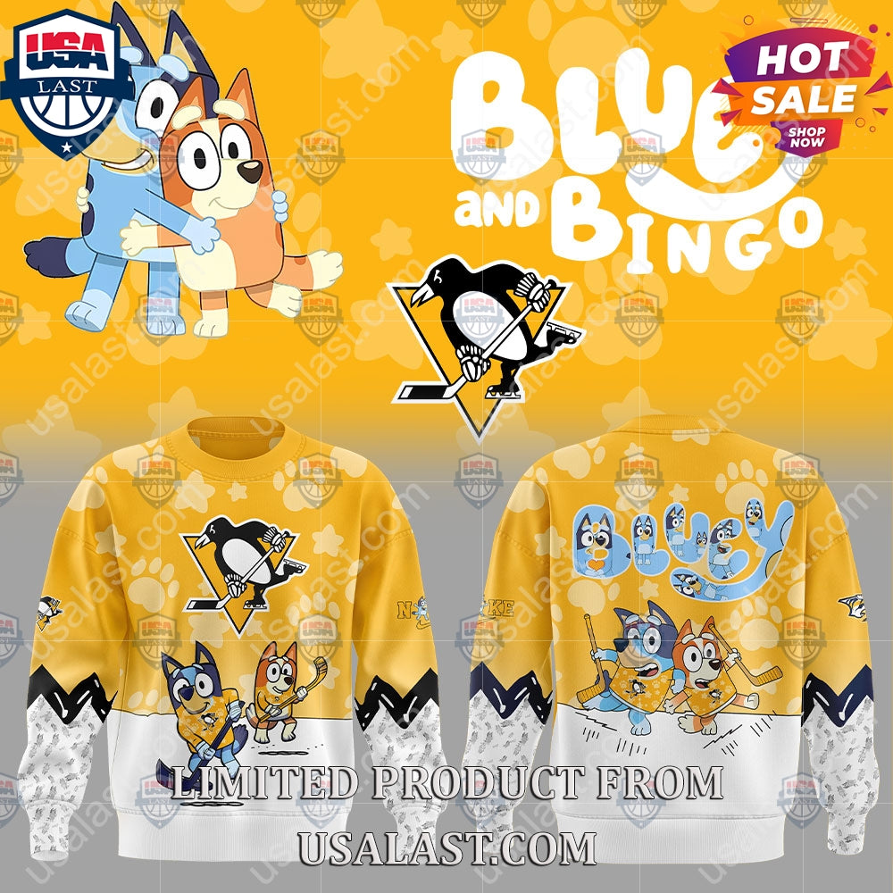 Pittsburgh Penguins NHL Bluey and Bingo Hoodie