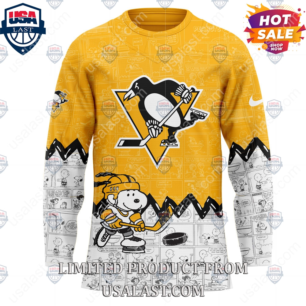 Pittsburgh Penguins NHL Happiness Is 75th Anniversary of Peanuts Hoodie