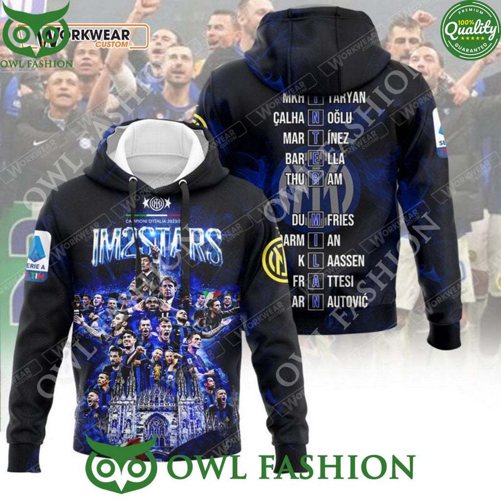 Players Name Inter Milan Football Champion Fan Gift 3D Tshirt
