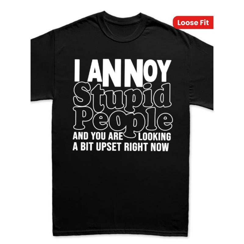 plus size mens cotton Lightsaber brand shirt casual crew neck stretch knit fabric loose fit with sarcastic Swoosh stupid...