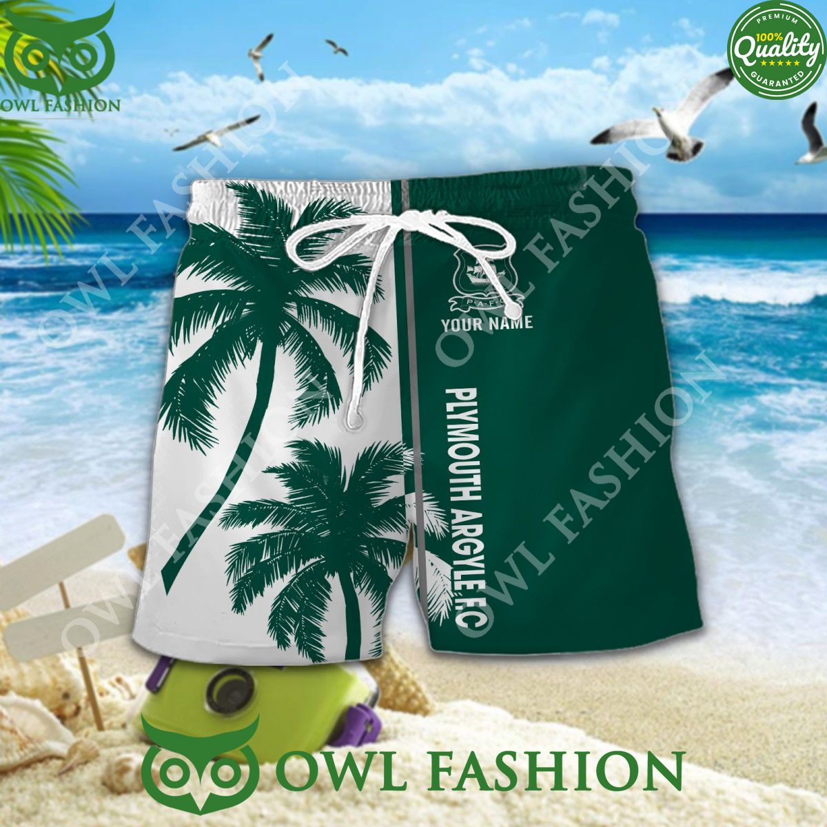 Plymouth Argyle FC Personalized Green coconut tree 2024 Hawaiian Shirt