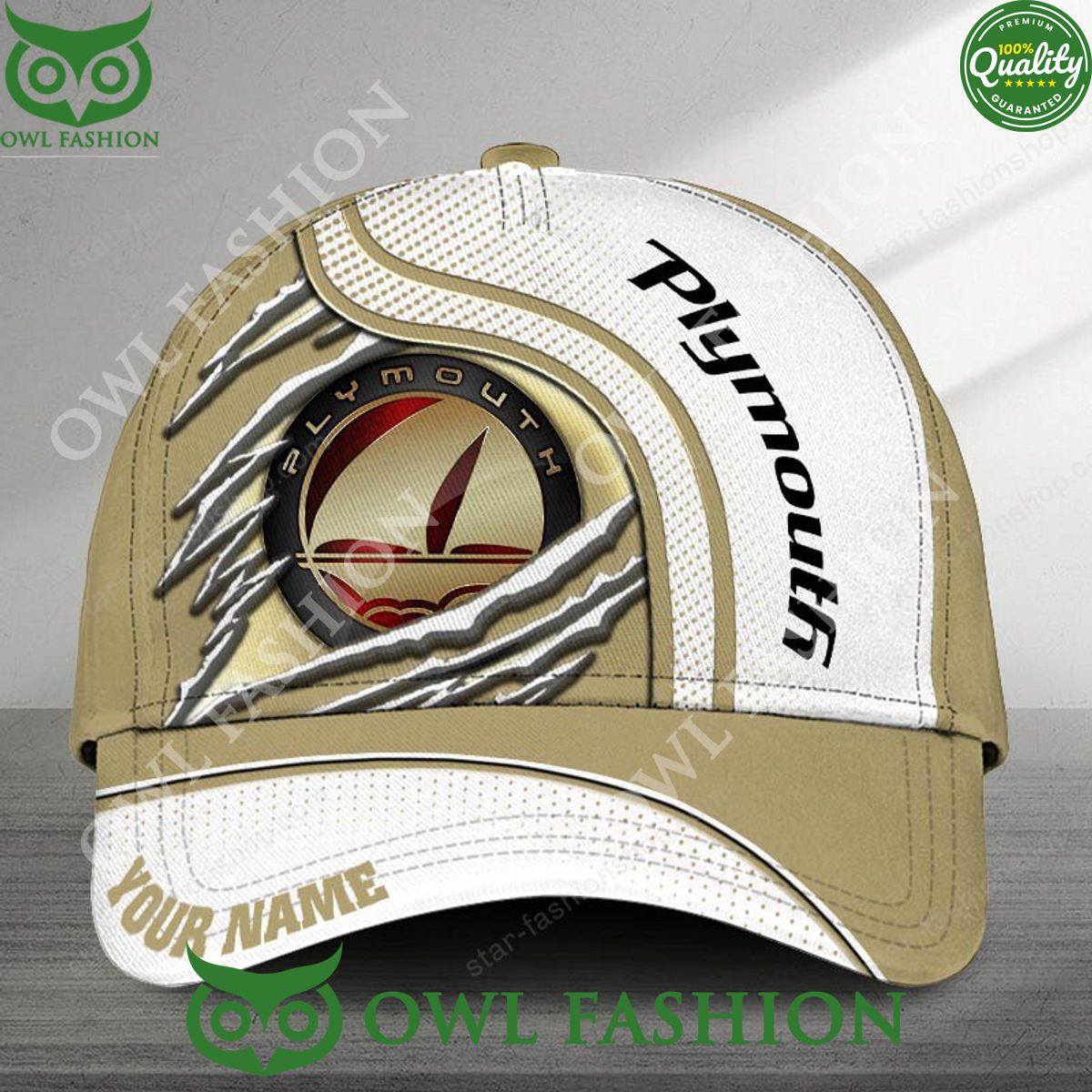 Plymouth Automobiles Brand Custom Name Printed Cap