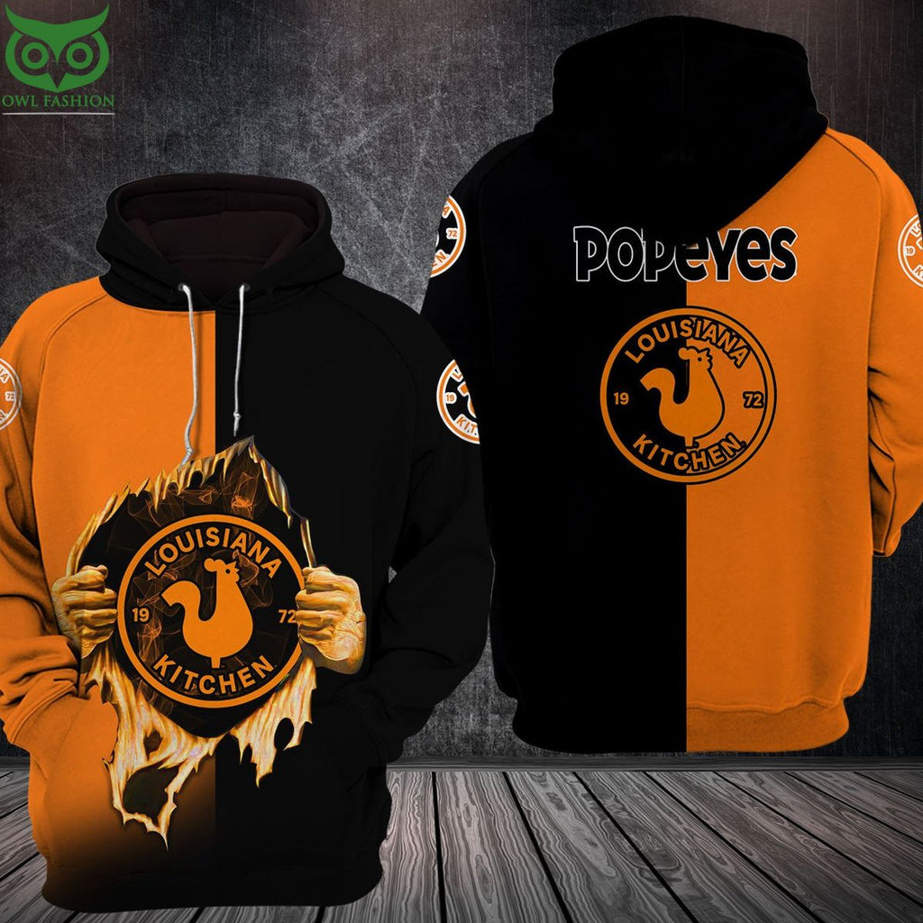 Popeyes Orange Black 3D Shirt