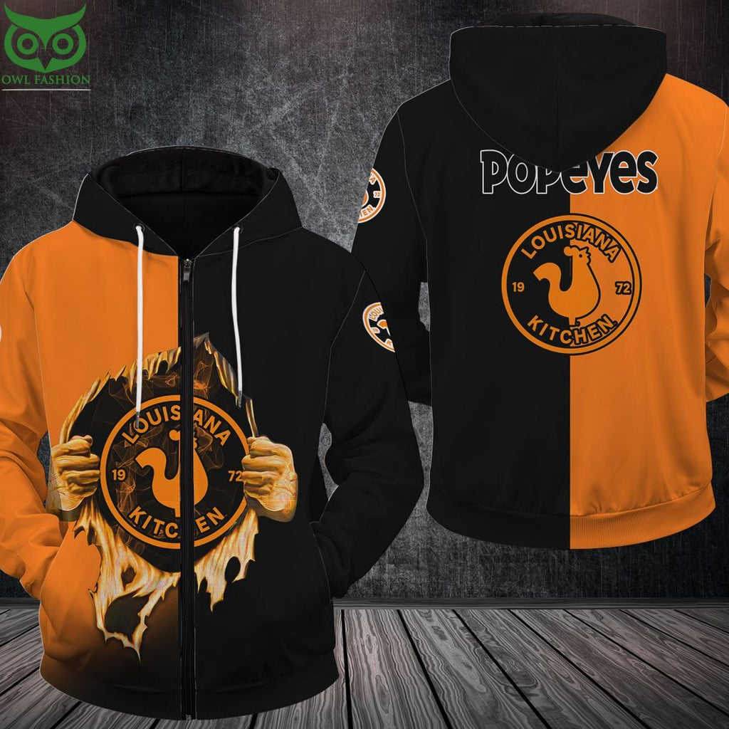 Popeyes Orange Black 3D Shirt