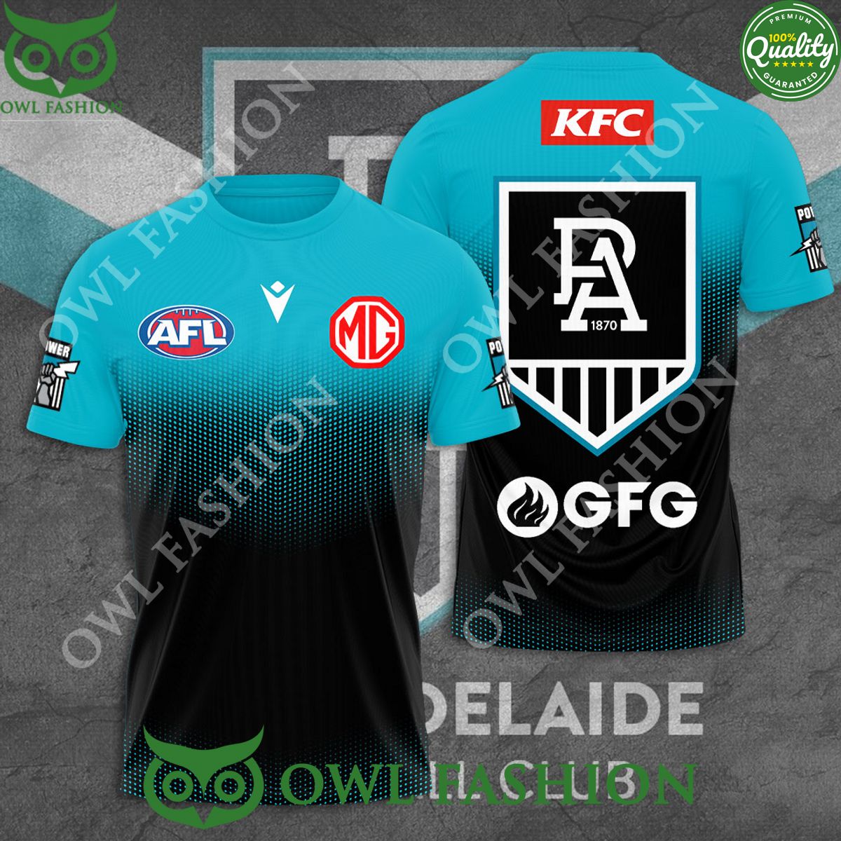 Port Adelaide FC AFL 1870 Football 3D t Shirt