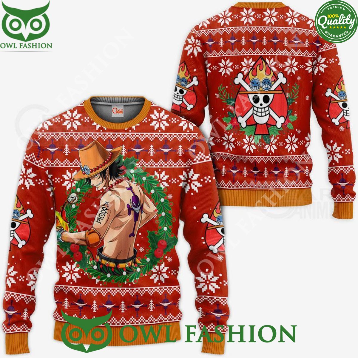 Portgas Ace Ugly Christmas Sweater Xmas Gift Jumper