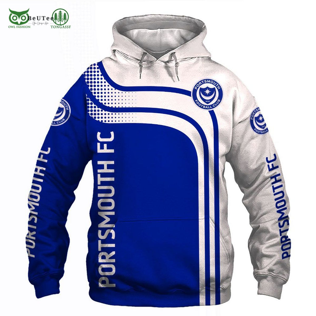Portsmouth FC EFL League One 3D Printed Hoodie Sweatshirt Sweater