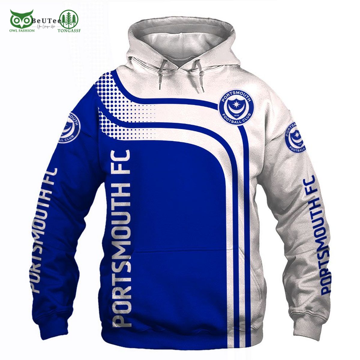 Portsmouth FC EFL League One 3D Printed Hoodie Sweatshirt Sweater