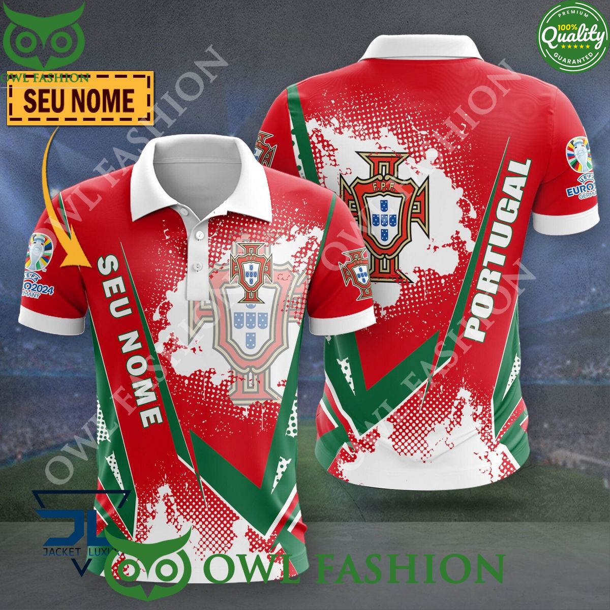 Portugal Euro Cup 2024 Customized National Team 3D Polo shirt