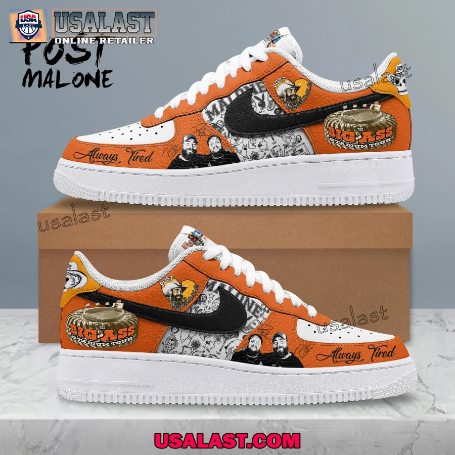 Post Malone Big Ass Stadium Tour Air Force Shoes