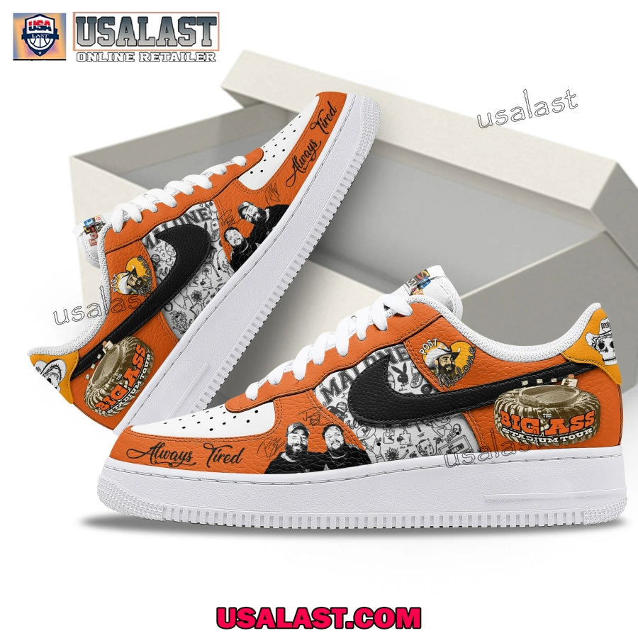 Post Malone Big Ass Stadium Tour Air Force Shoes