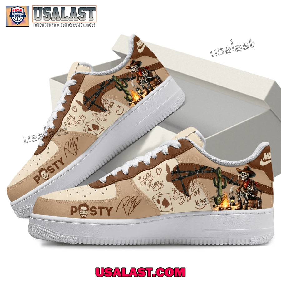 Post Malone Posty Skull Air Force Shoes