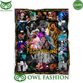 Post Malone Tour 2023 Austin Blanket Fleece Printed
