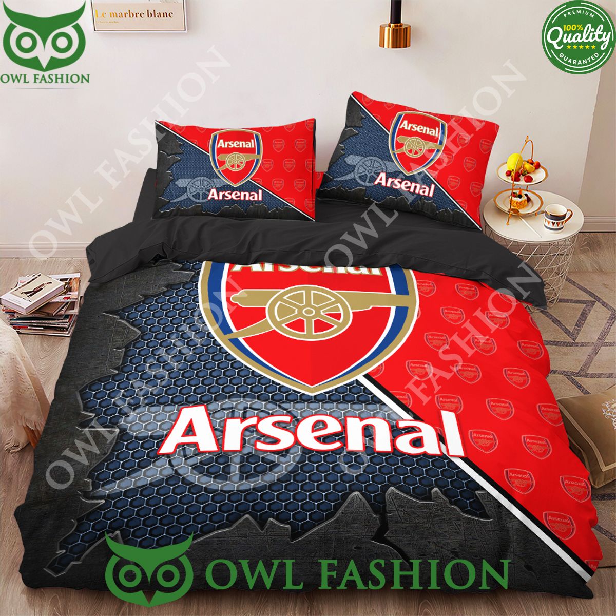 Premier Arsenal FC Limited Broken Wall Bedding Set