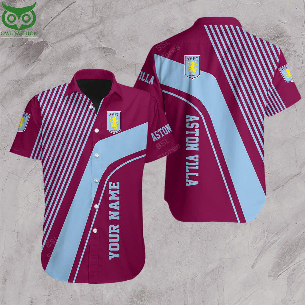 Premier League Aston Villa Customized Hawaiian Shirt Short