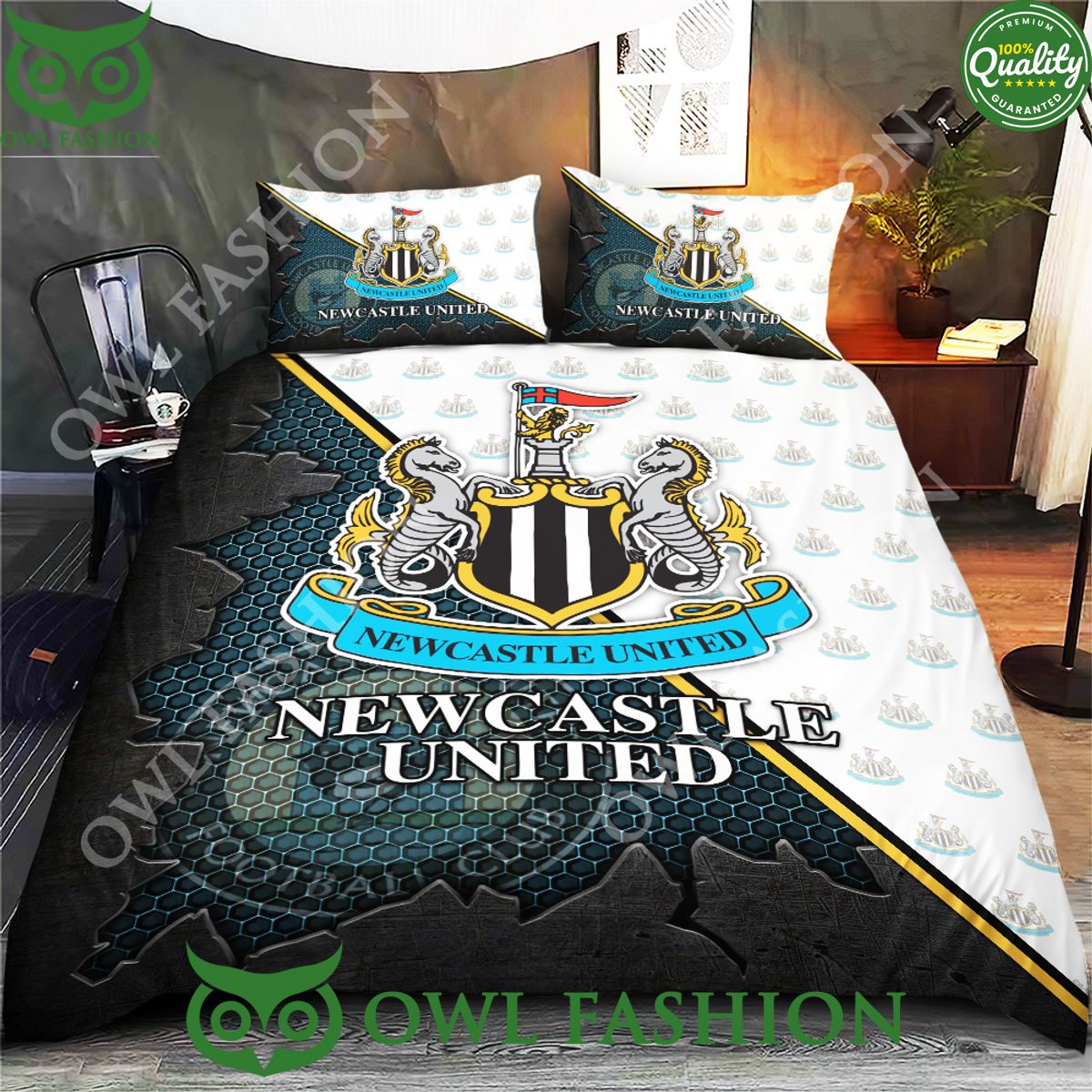 Premier Newcastle United Champion Broken Wall Bedding Set