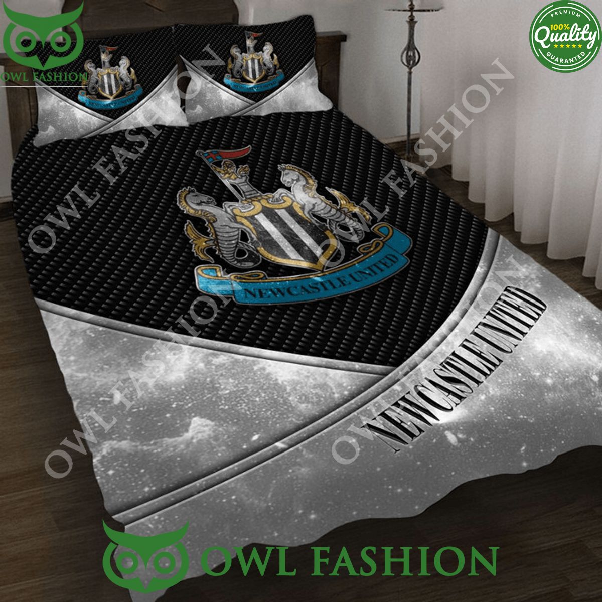 Premier Newcastle United Logo Broken Wall Bedding Set