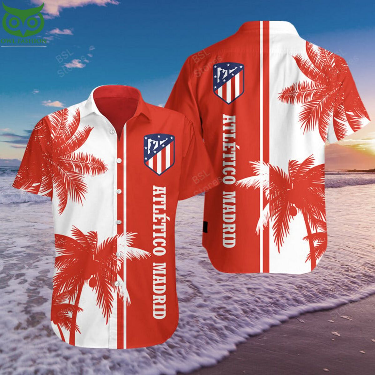 Premium Atlético Madrid UEFA LaLiga Hawaiian Shirt Short