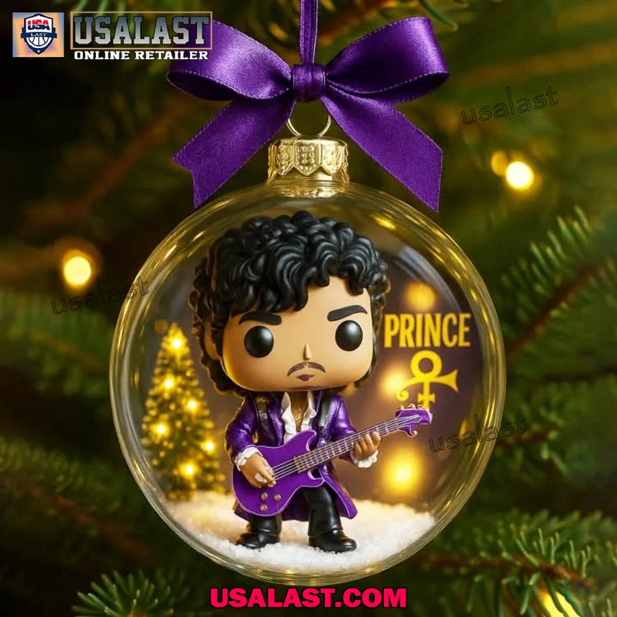 Prince Purple Snow Christmas Ornament