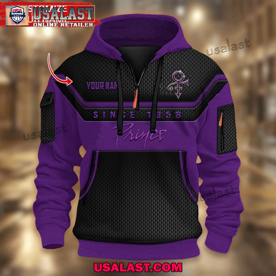 Prince Since 1958 Custom Name Heavy Hoodie