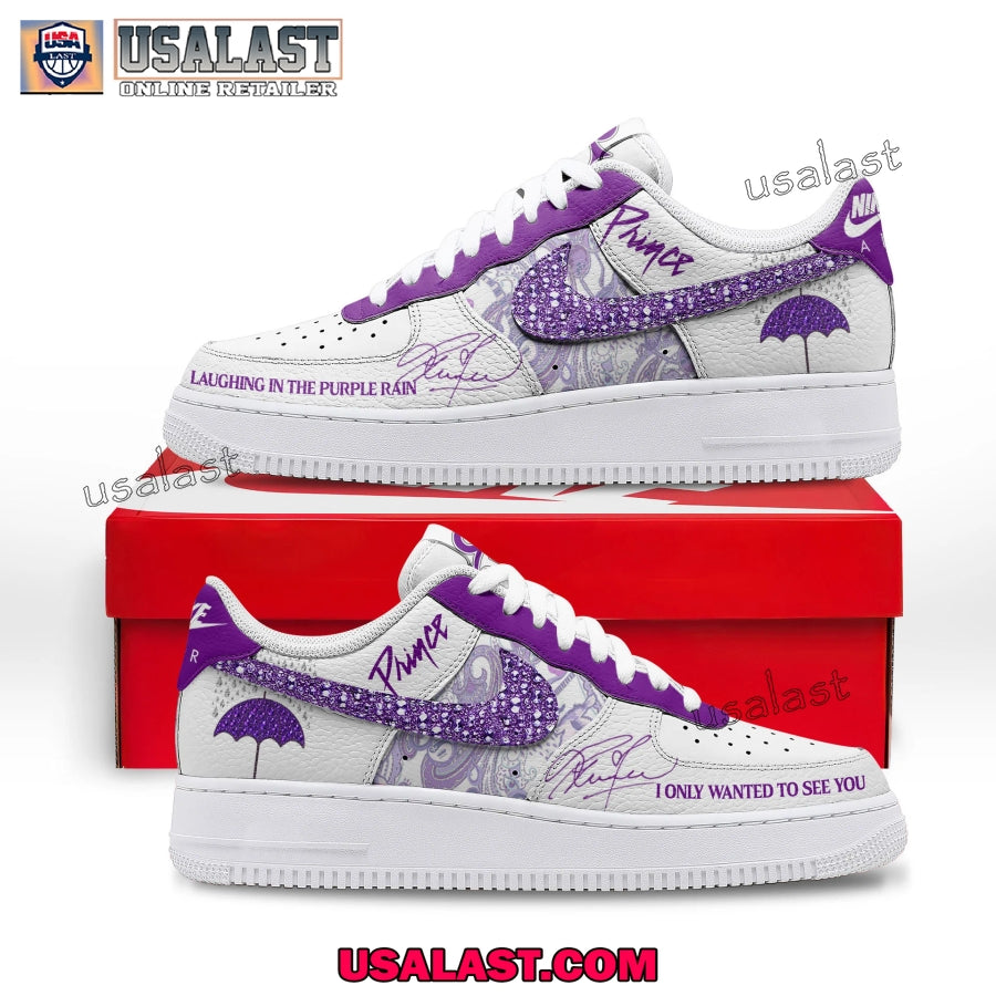 Prince Umbrella Purple Rain Air Force 1s Shoes