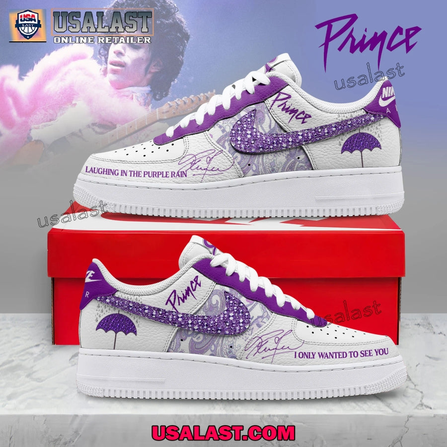 Prince Umbrella Purple Rain Air Force 1s Shoes