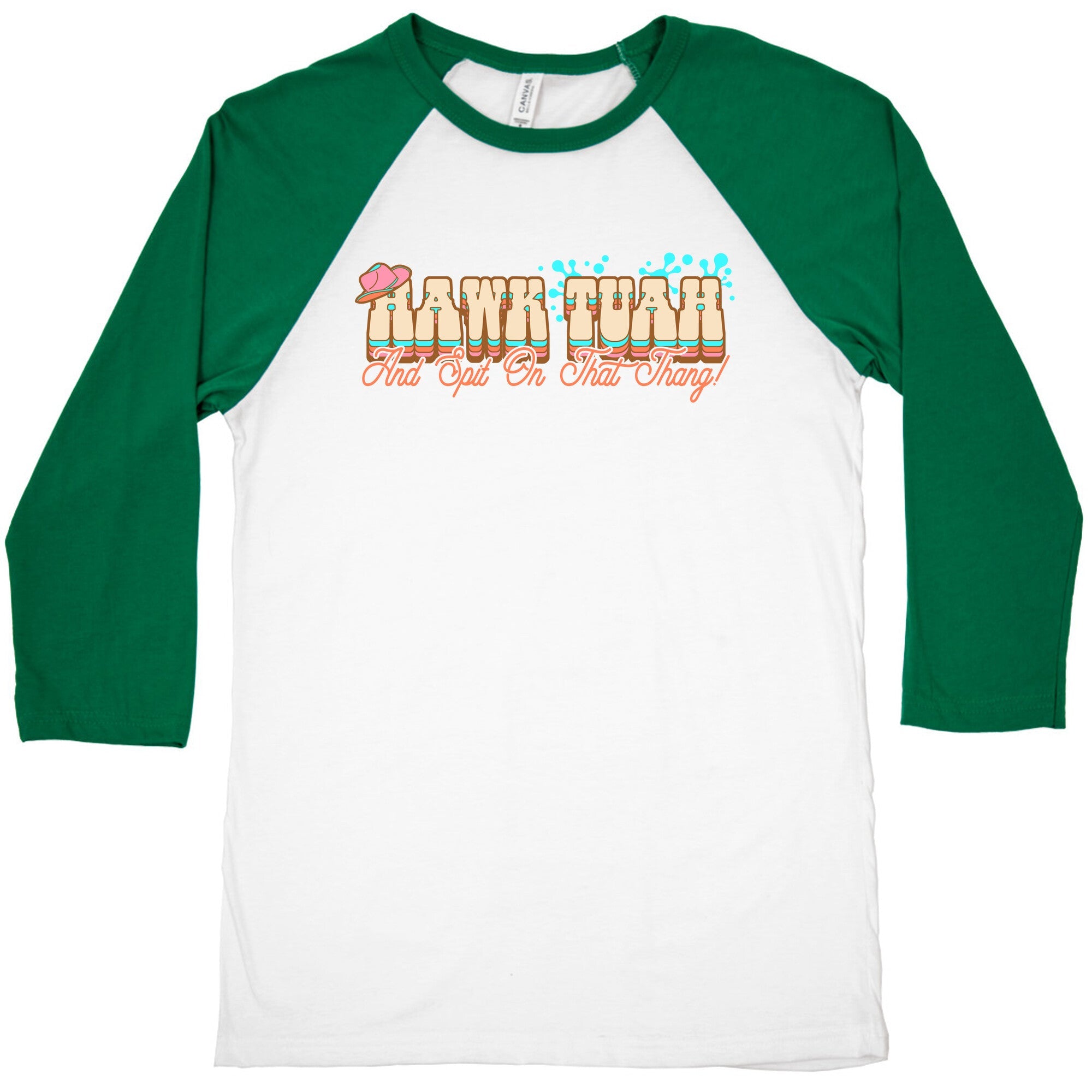 Hawk Tuah Spit On That Thang Baseball Tee