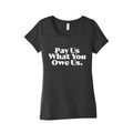 Pay Us What You Owe Us Womens Triblend Tee