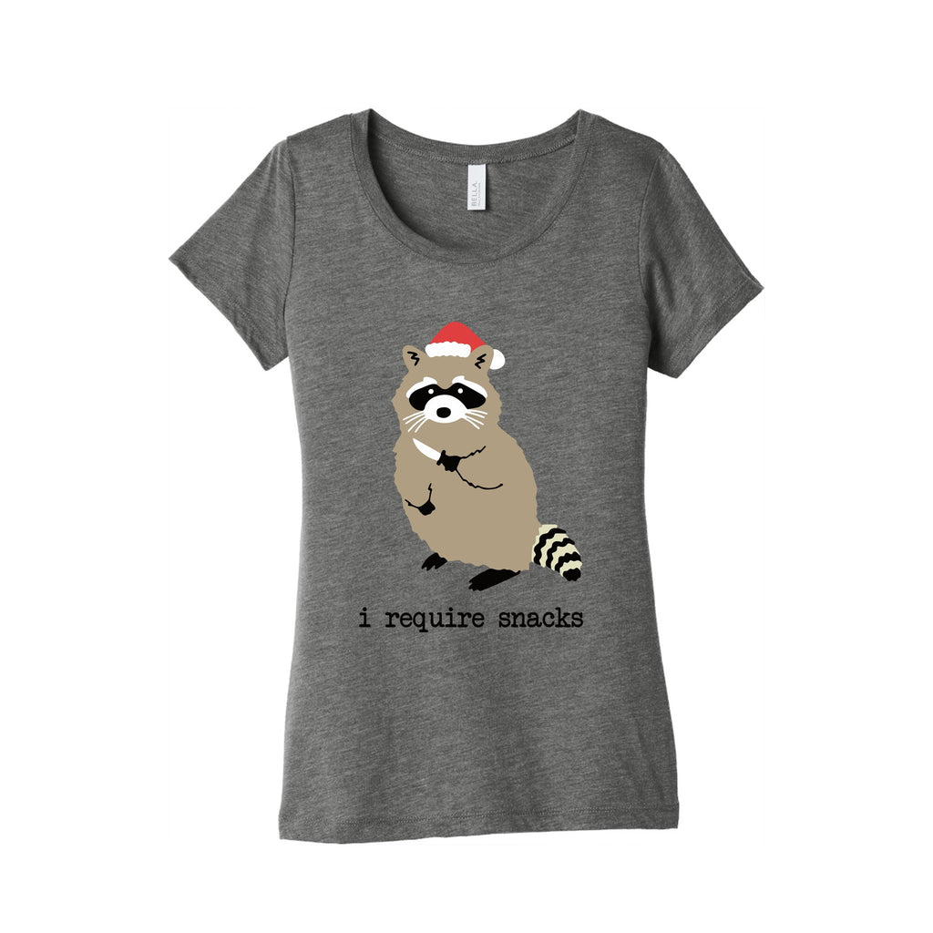 I Require Snacks Womens Triblend Tee