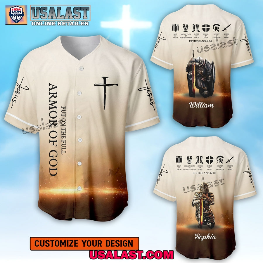 Put On The Full Armor Of God Baseball Jersey Shirt