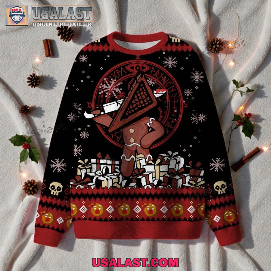 Pyramid Head Horror Ugly Christmas Sweater