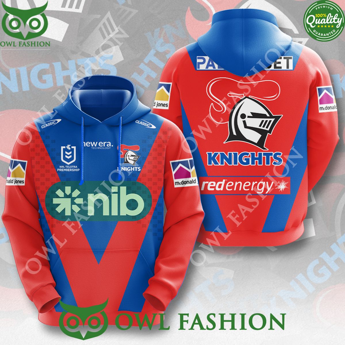 Newcastle Knights Palmerbet Classic 3D t Shirt