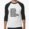 The Physicists List (dark type) by Top Quark Design