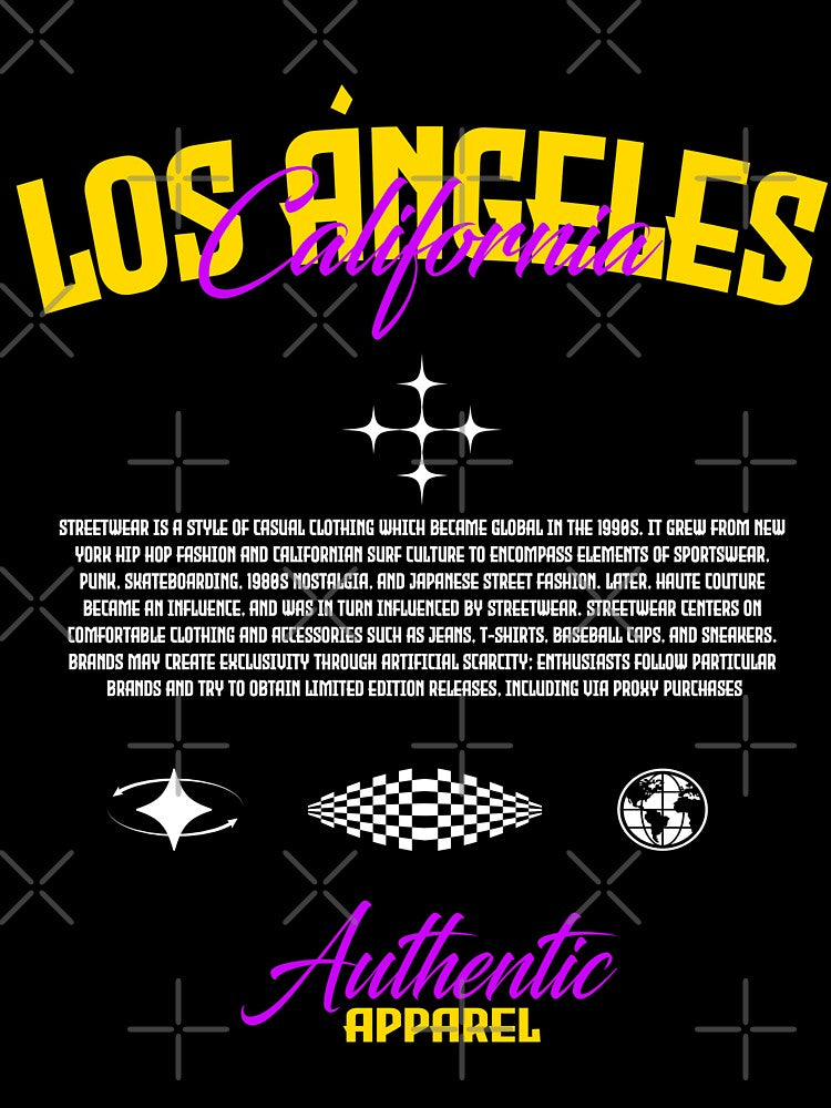 Los Angeles California Streetwear by NF Designs Studio DTF