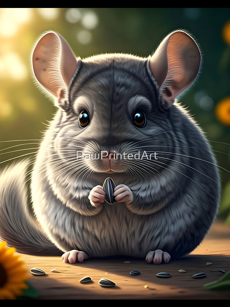 “Floof Level: Chinchilla” by PawPrintedArt
