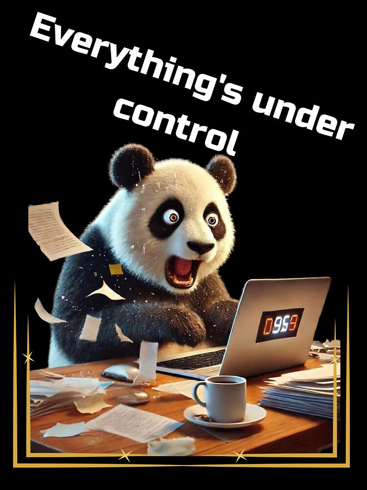 Funny Stressed Panda Everything Under Control by BULAIR89