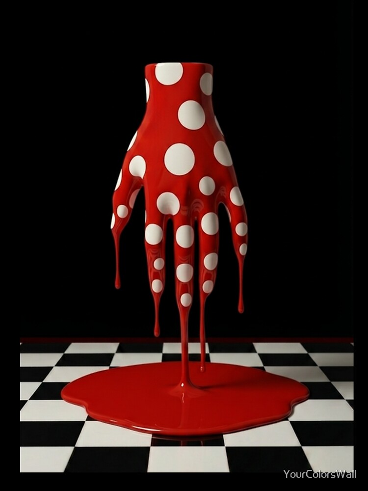 Dripping Hand Downward Polka Dot Pop Art by YourColorsWall