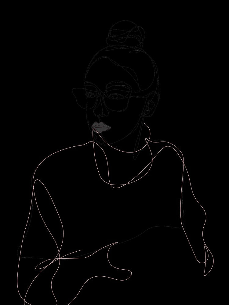 One line girl by OneLineDrawings