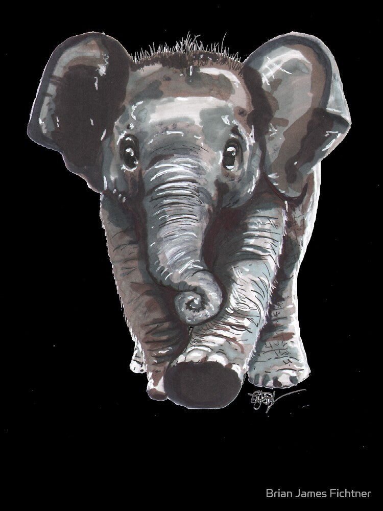 Baby Asian Elephant by Brian James Fichtner