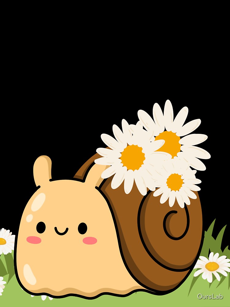 Snail with a Flower – Slow and Bloom Whimsical T-Shirt by OursLab