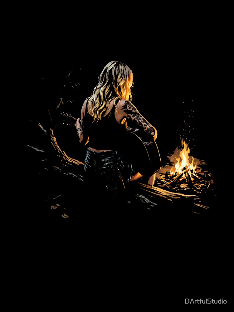 By the Campfire Oversized T-Shirt by DArtfulStudio