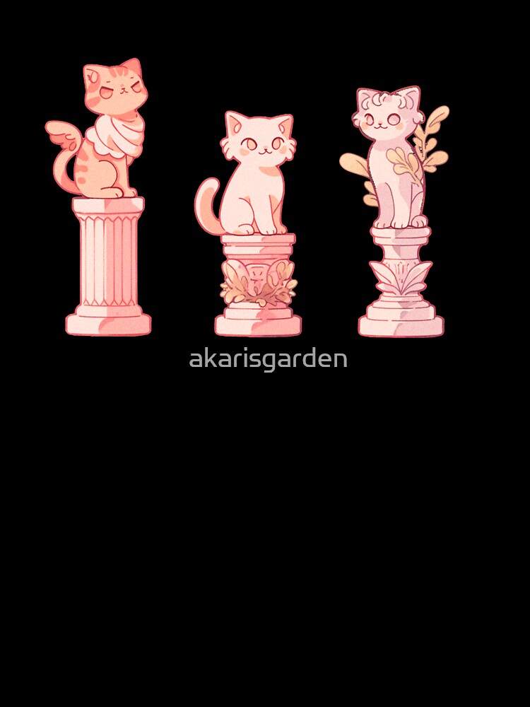 Cute cats Greek marble statues by akarisgarden