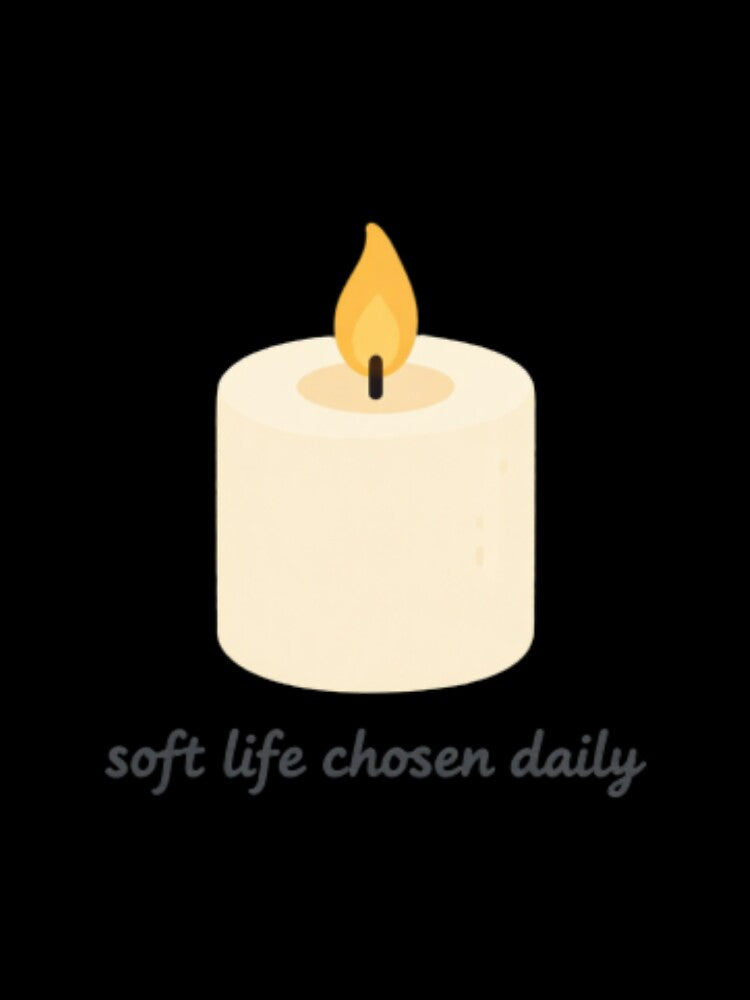 Soft Life Chosen Daily – Inspirational Wellness Typography Art by CosmicQuietStudio