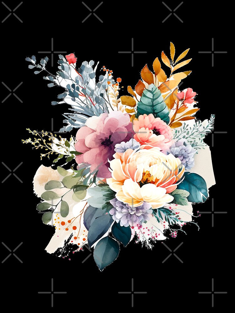 Soft Watercolor Flower Bunch by ImaginePrintsHQ