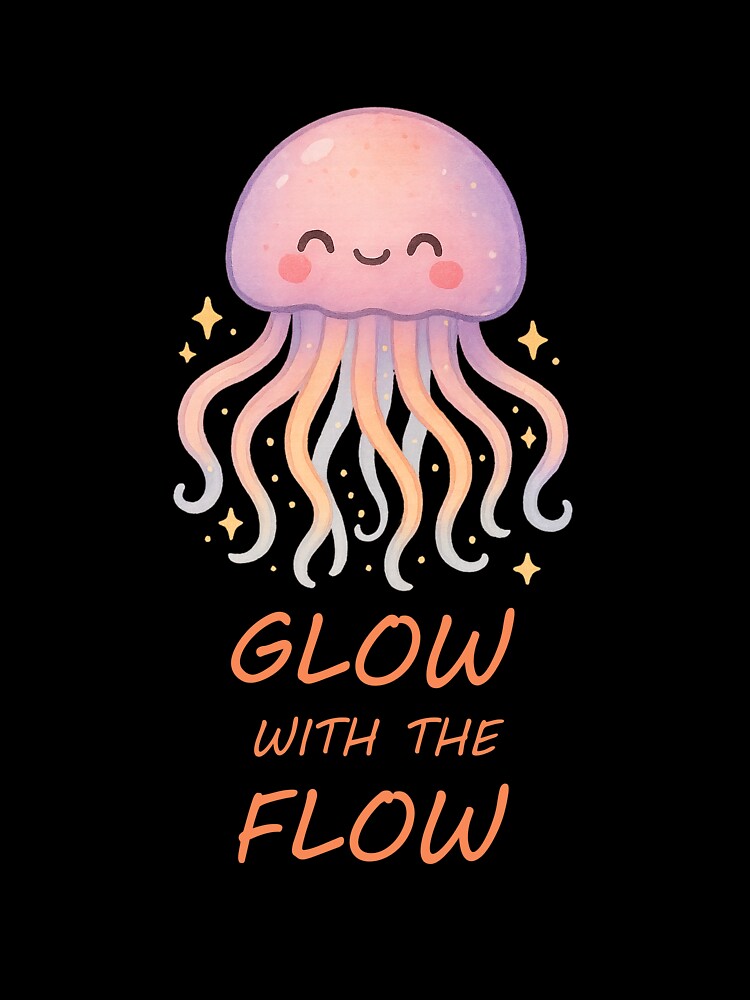 Glow With The Flow – Kawaii Jellyfish by Dream Machine