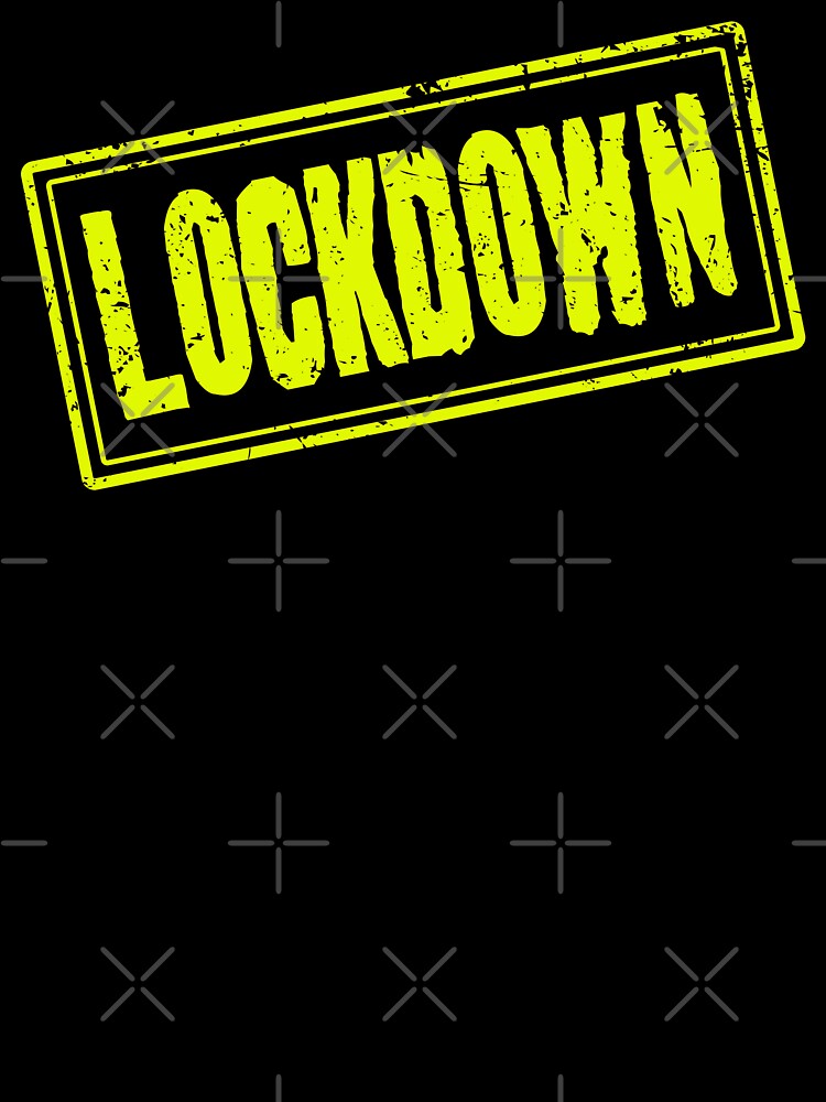 Lockdown (Classic Distressed Vintage Retro Stamp) by SassyClassyMe