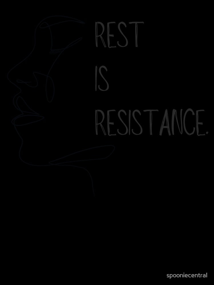 Rest is Resistance Peaceful Face Line Art by spooniecentral