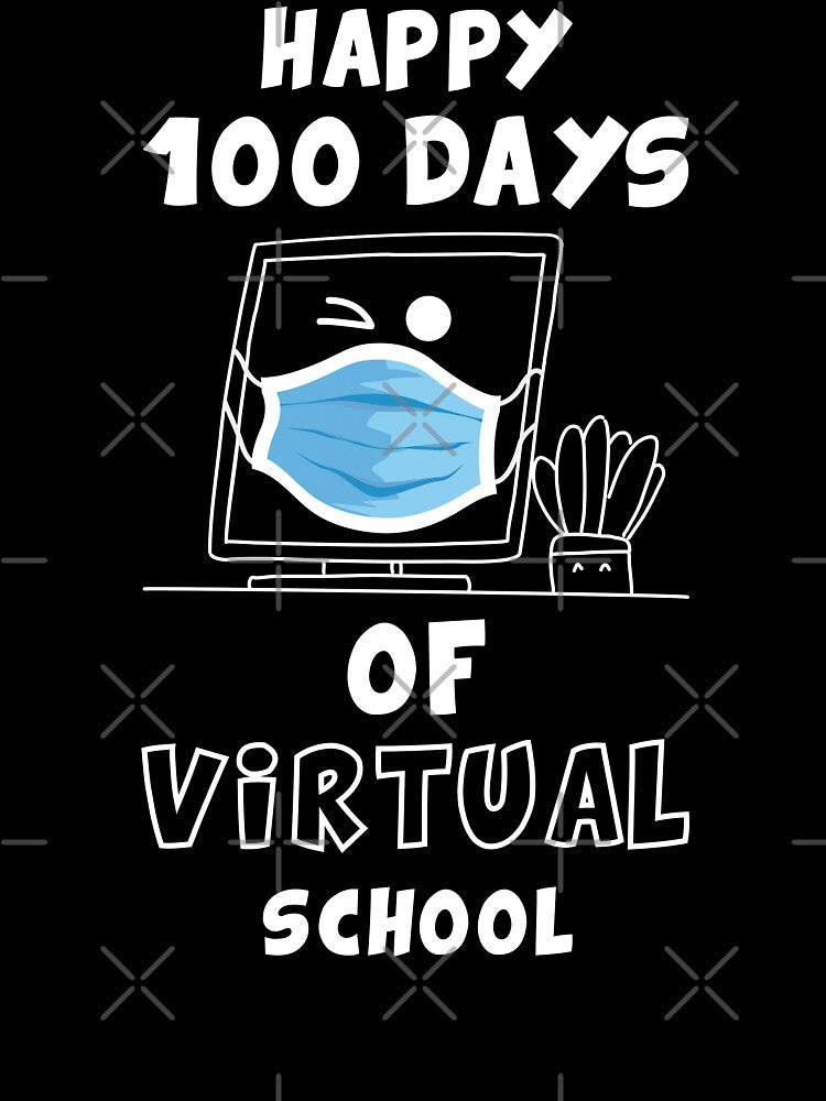 100 Days Of Virtual School funny gift for teacher student by Pexilus