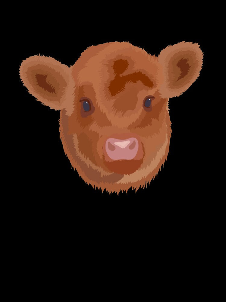 Fluffy Highland Calf Head by Sara Rediger