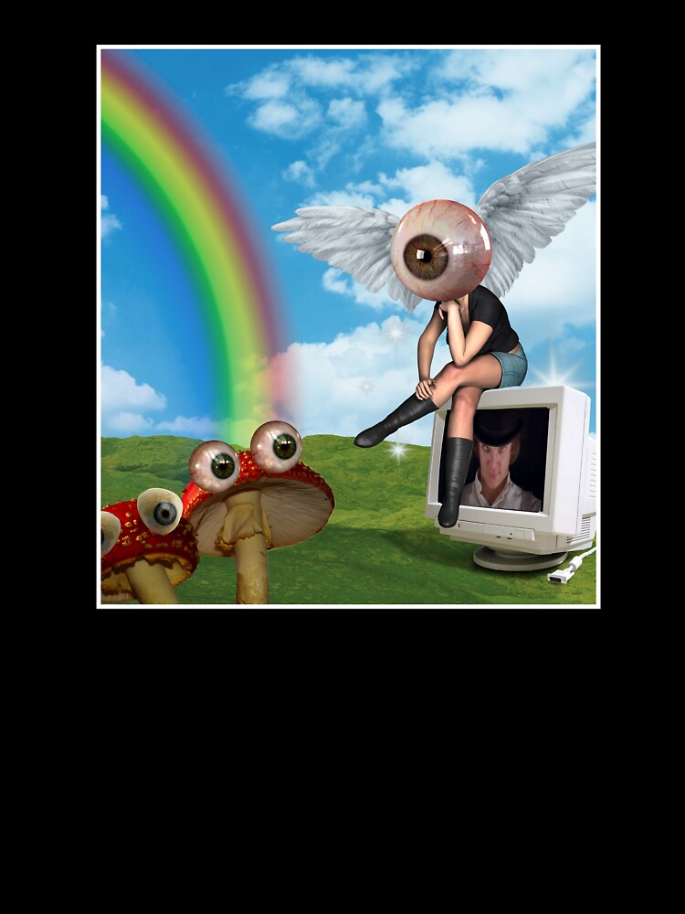Weirdcore Eyeball Angel on CRT TV by ELDA-STORE